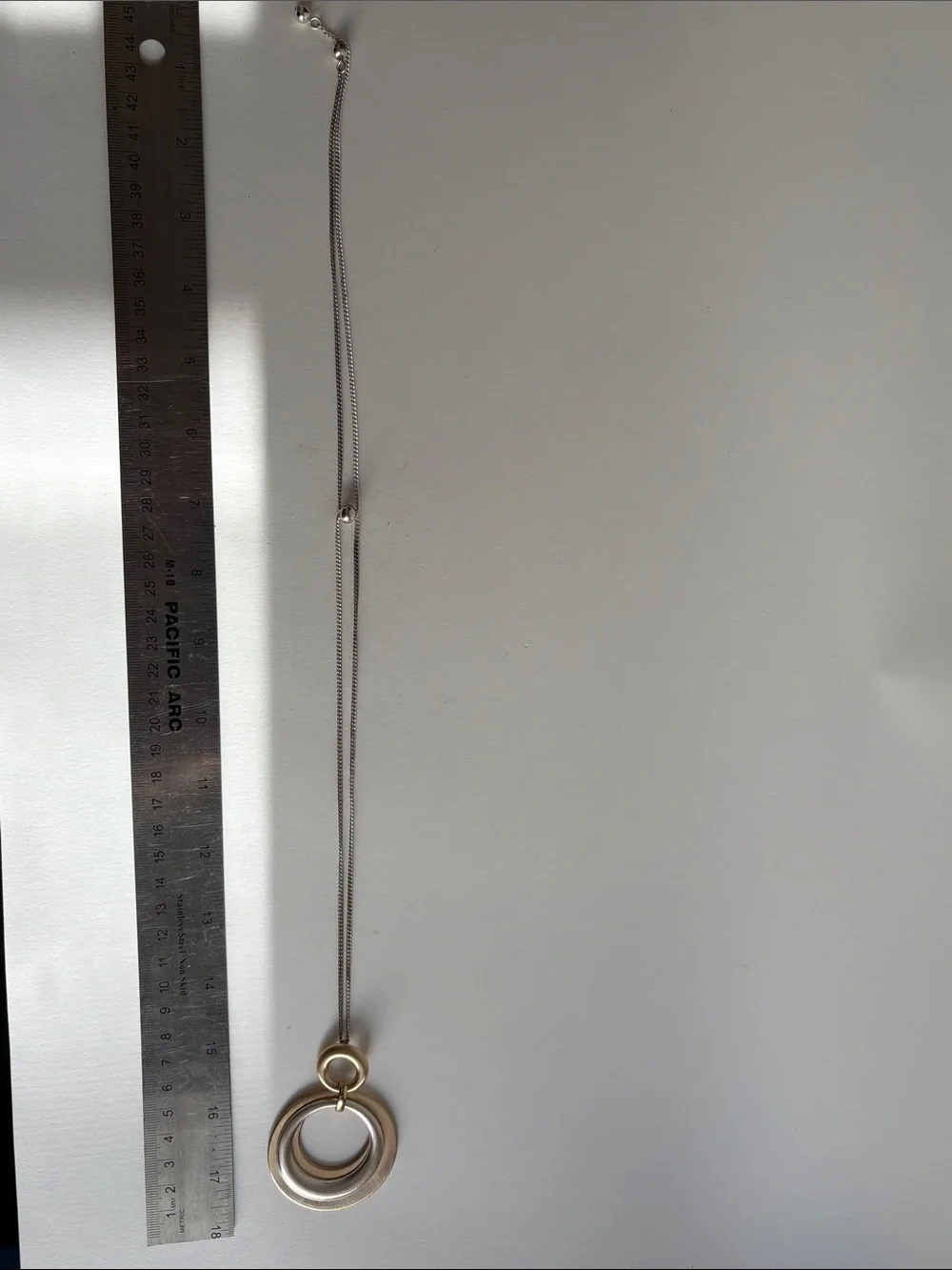 Layered Gold Circular Pendant Necklace Adjustable Women Jewelry